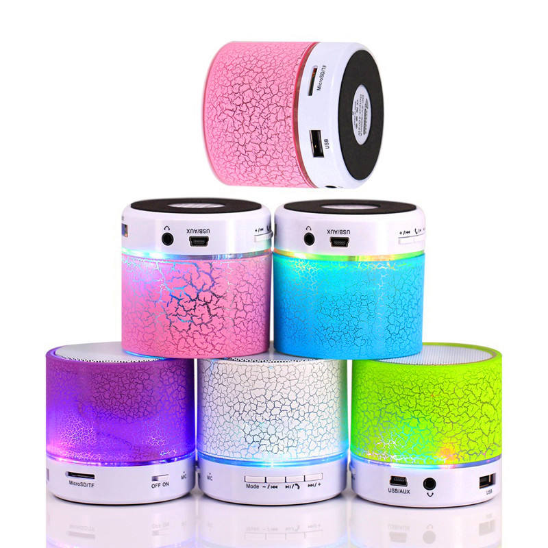 A9 Mini Wireless Bluetooth Speaker – RGB LED, Portable, 500mAh Battery, Memory Card Support