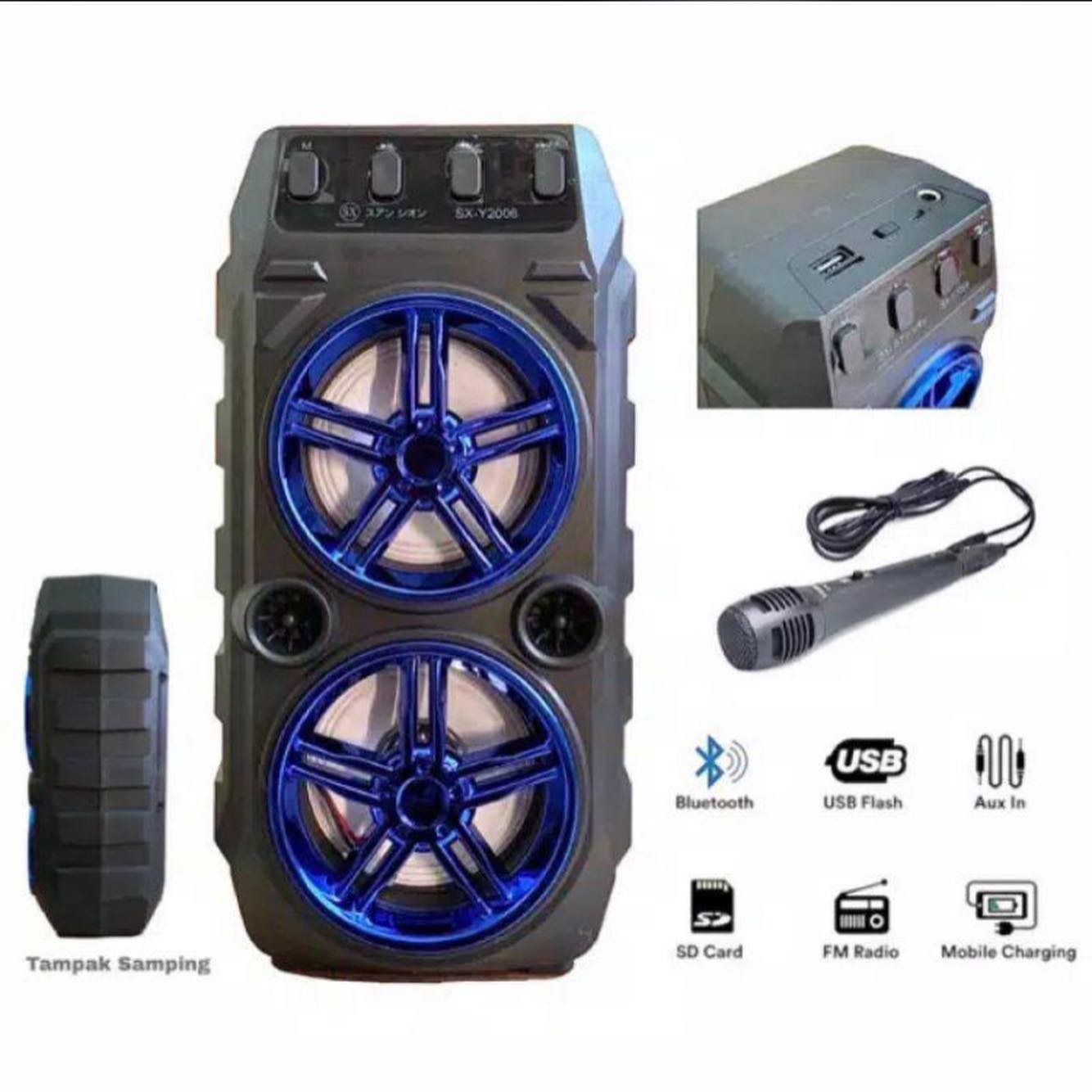 CL97 Original Portable Wireless Party Speaker – USB & TF Support | Long Battery | Dual Drivers – RGB LED Lights
