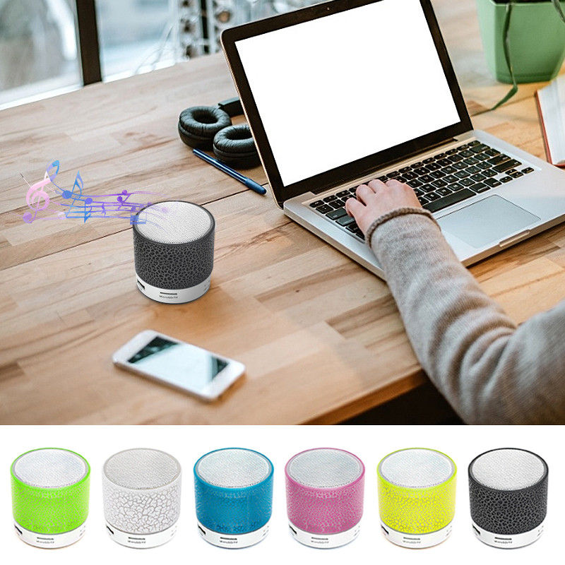 A9 Mini Wireless Bluetooth Speaker – RGB LED, Portable, 500mAh Battery, Memory Card Support