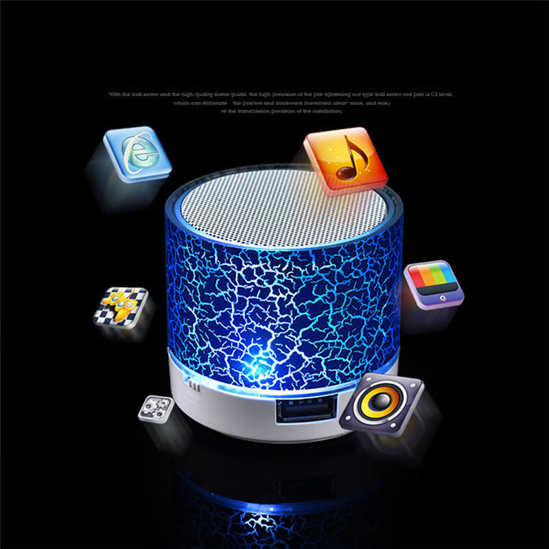 A9 Mini Wireless Bluetooth Speaker – RGB LED, Portable, 500mAh Battery, Memory Card Support