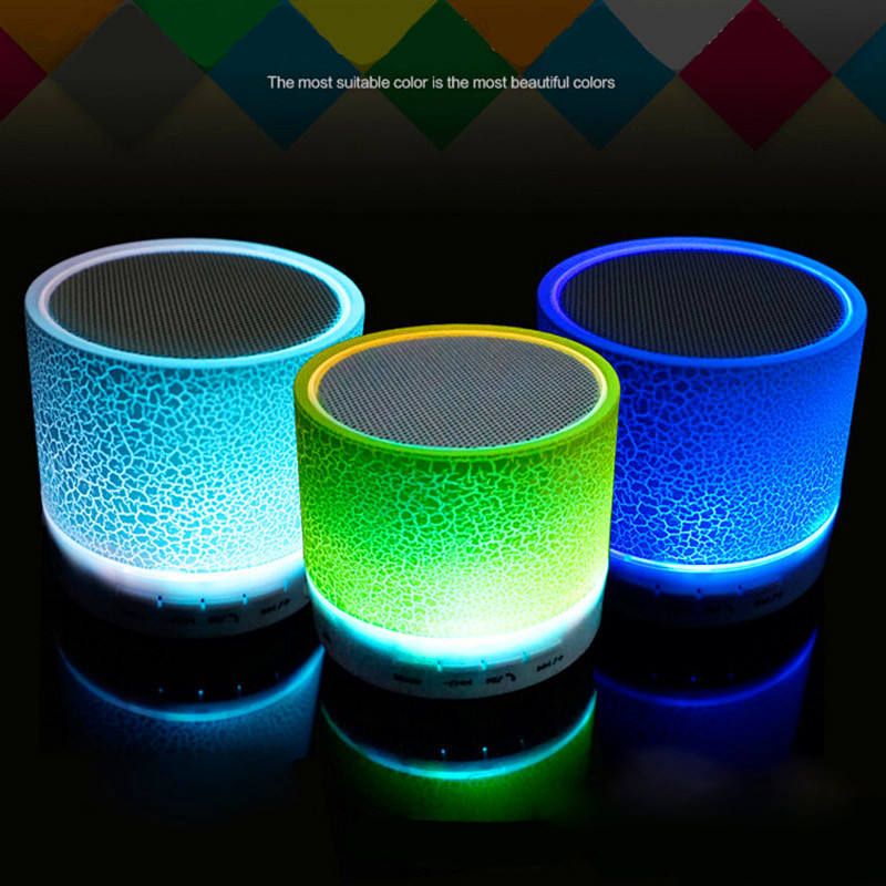 A9 Mini Wireless Bluetooth Speaker – RGB LED, Portable, 500mAh Battery, Memory Card Support
