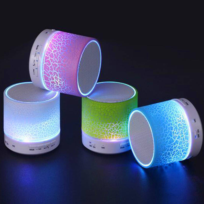 A9 Mini Wireless Bluetooth Speaker – RGB LED, Portable, 500mAh Battery, Memory Card Support