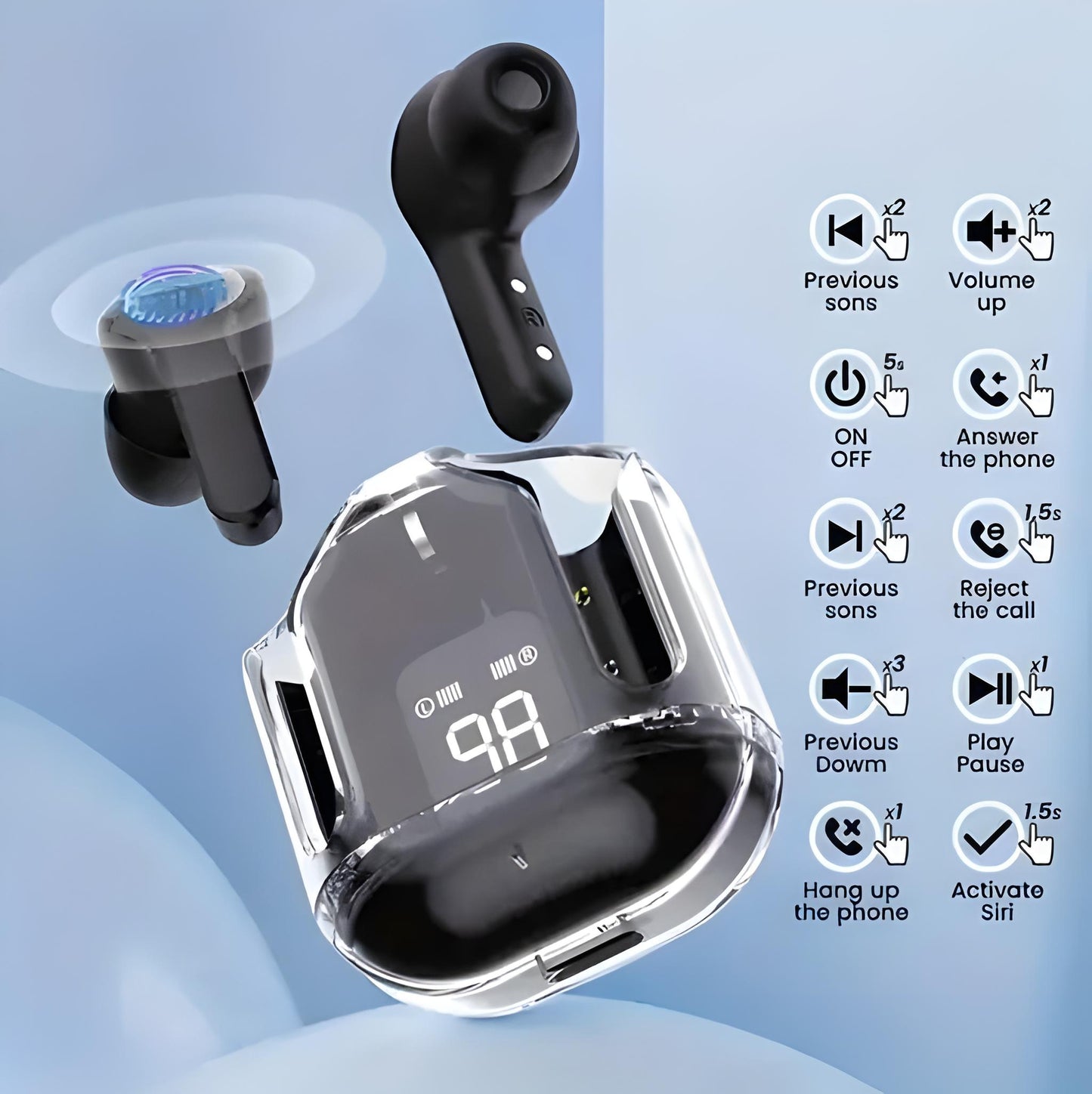 Air31 TWS 5.3 Wireless Earbuds | 200mAh Case | Touch Control