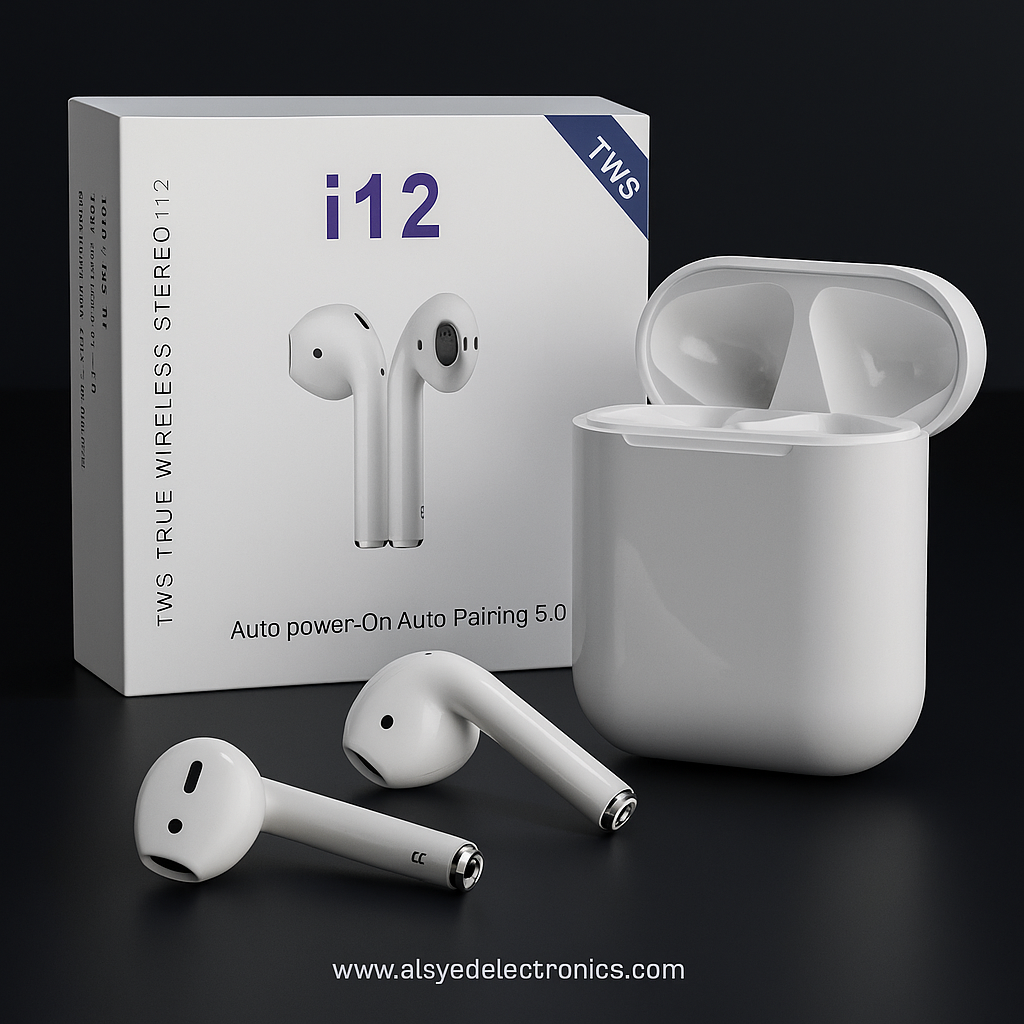 i12 TWS 5.0 Wireless Earbuds in lowest price | Noise Reduction - Long Battery - Auto Pairing