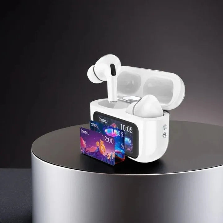 A9 Pro Airpods Wireless Earbuds with Touchscreen | Bluetooth 5.4 | ANC/ENC Noise Cancellation | 36H Battery | IPX5 Waterproof