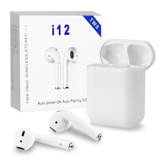 i12 TWS 5.0 Wireless Earbuds in lowest price | Noise Reduction - Long Battery - Auto Pairing