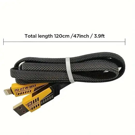4 in 1 65W Fast Charging PD Cable | USB-A & USB-C to Type-C, iPhone | 1.2m Nylon Braided