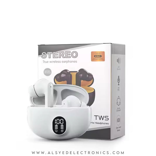 Stereo TWS Wireless Earbuds - LED Display | Long Battery - Bass Sound With Bluetooth 5.3